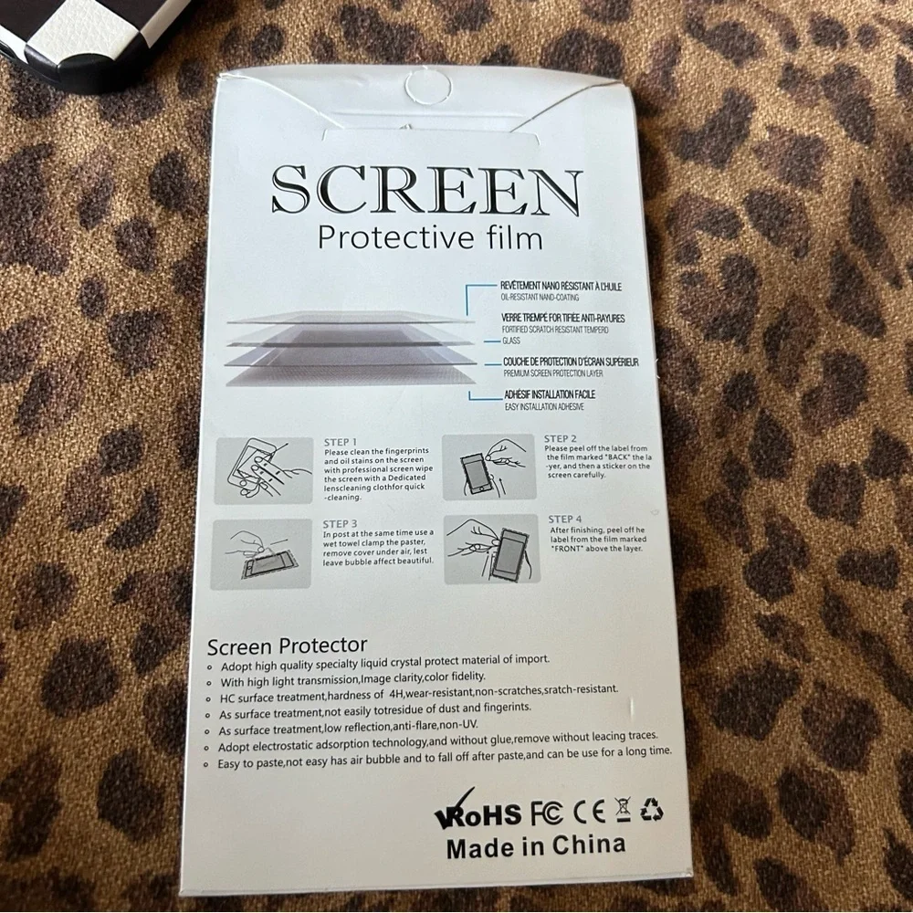Brand New! iPhone 13 Pro Max Black & White Checkered Cases + Screen Protector 🖤🤍